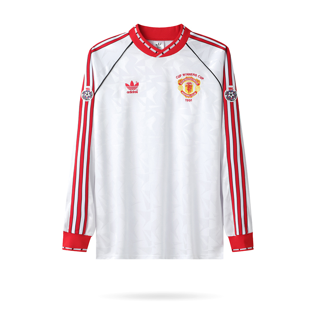 Face avant maillot rétro Manchester United 1991 manches longues