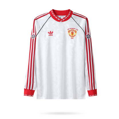 Face avant maillot rétro Manchester United 1991 manches longues