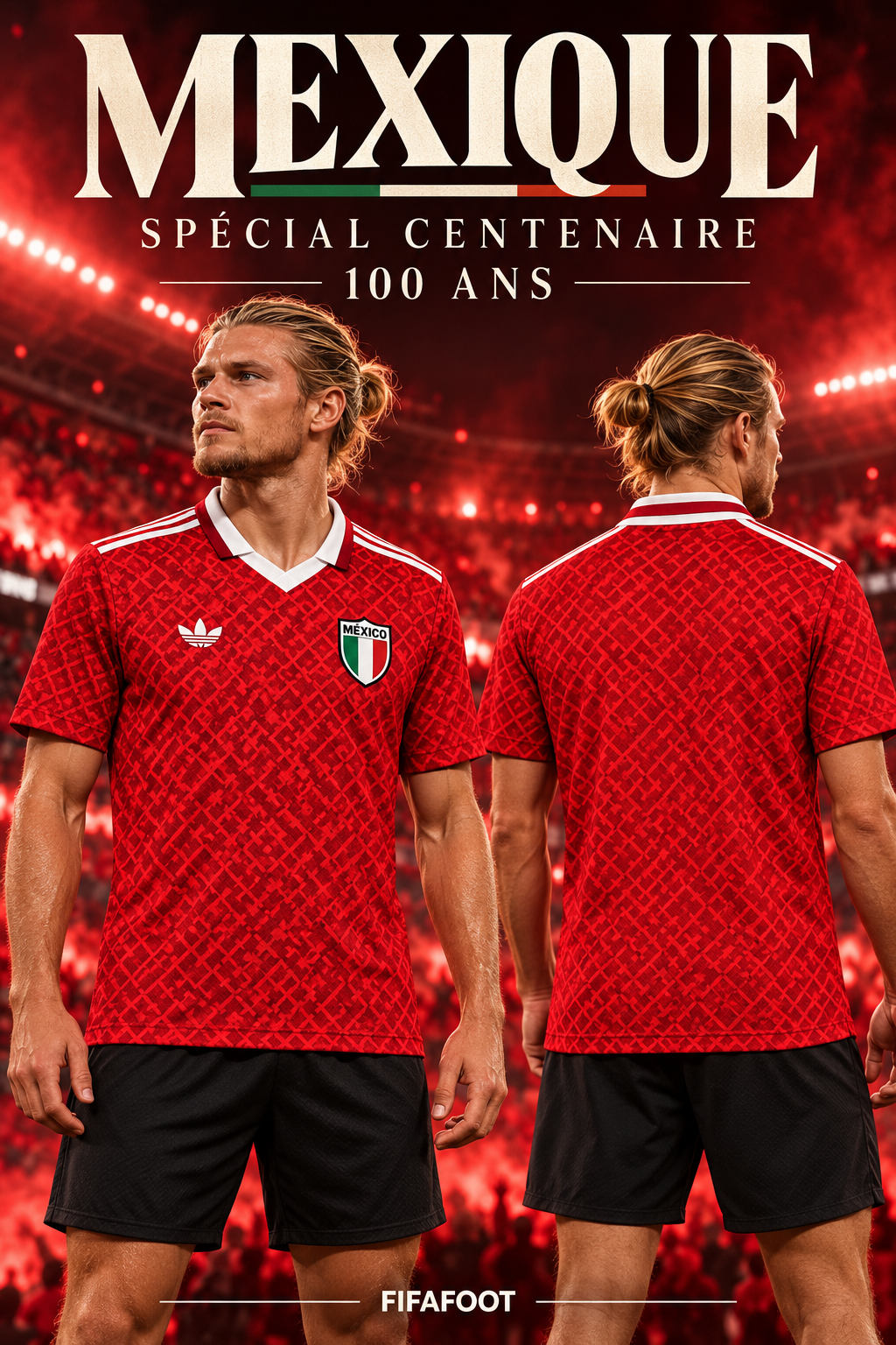 Maillot Mexique spécial centenaire homme — même mannequin de face et de dos