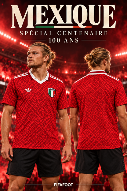 Maillot Mexique spécial centenaire homme — même mannequin de face et de dos