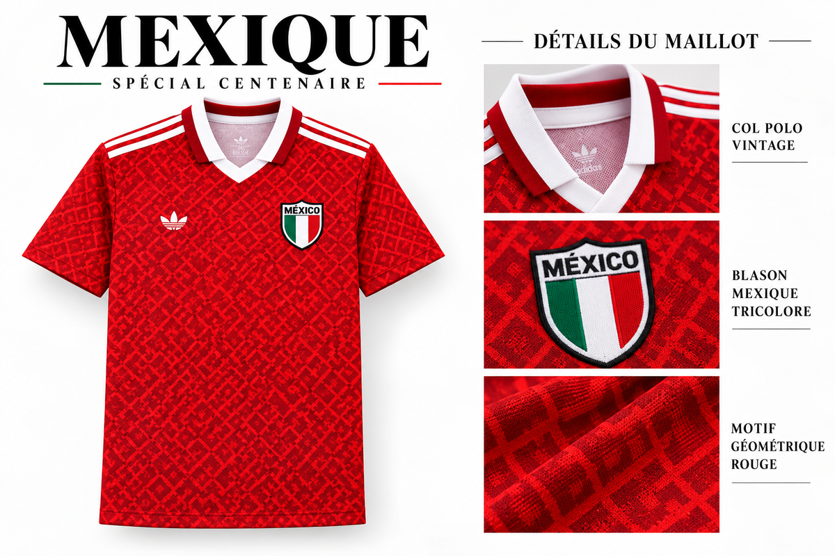 Maillot Mexique spécial centenaire homme — détails