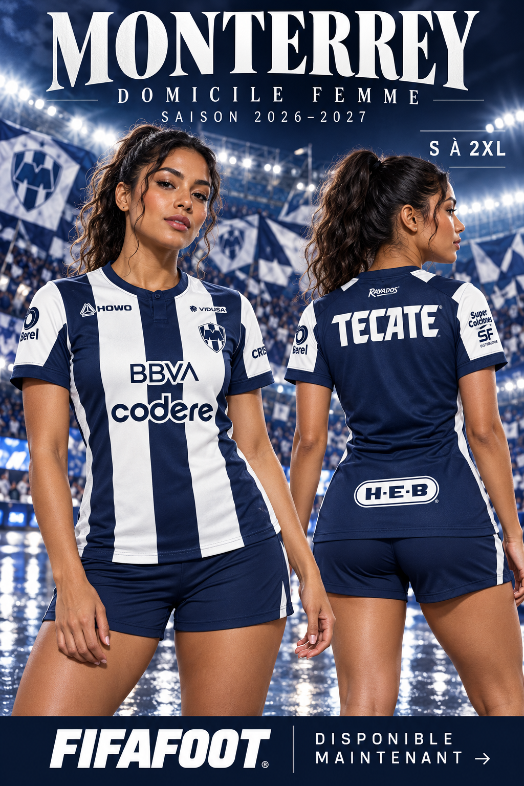 Maillot Monterrey domicile femme 2026-2027 – poster