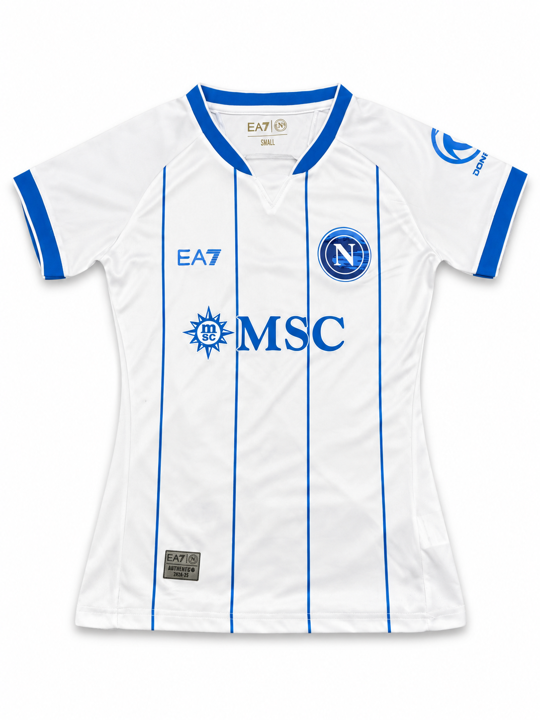 Maillot Naples extérieur femme 2026-2027 — face sur fond blanc