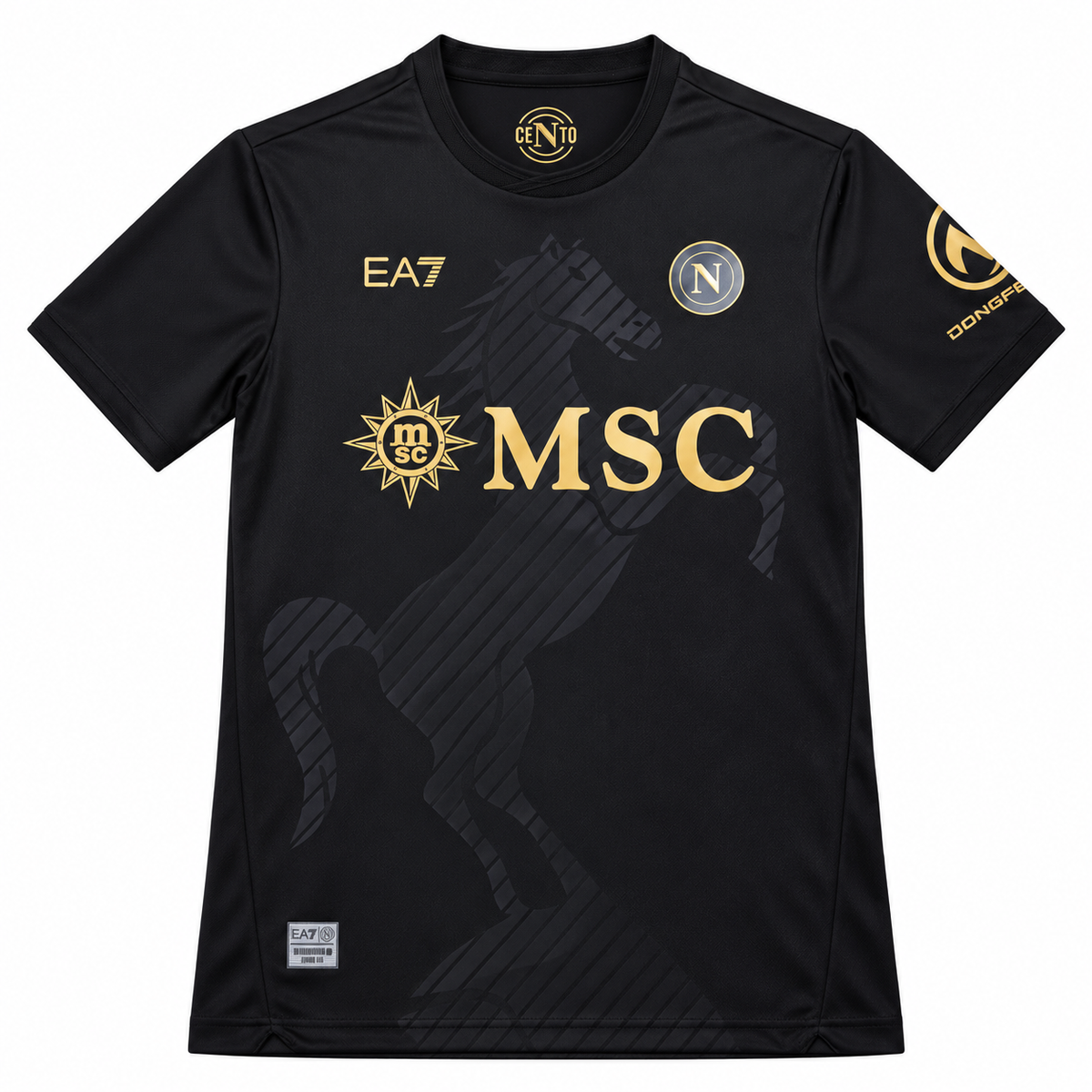 Maillot Naples Special Edition Black 2026-2027 noir et or — face