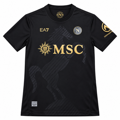 Maillot Naples Special Edition Black 2026-2027 noir et or — face