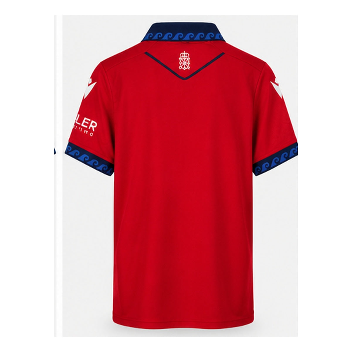 Maillot domicile CA Osasuna 2026-2027 rouge, vue de dos sur fond blanc