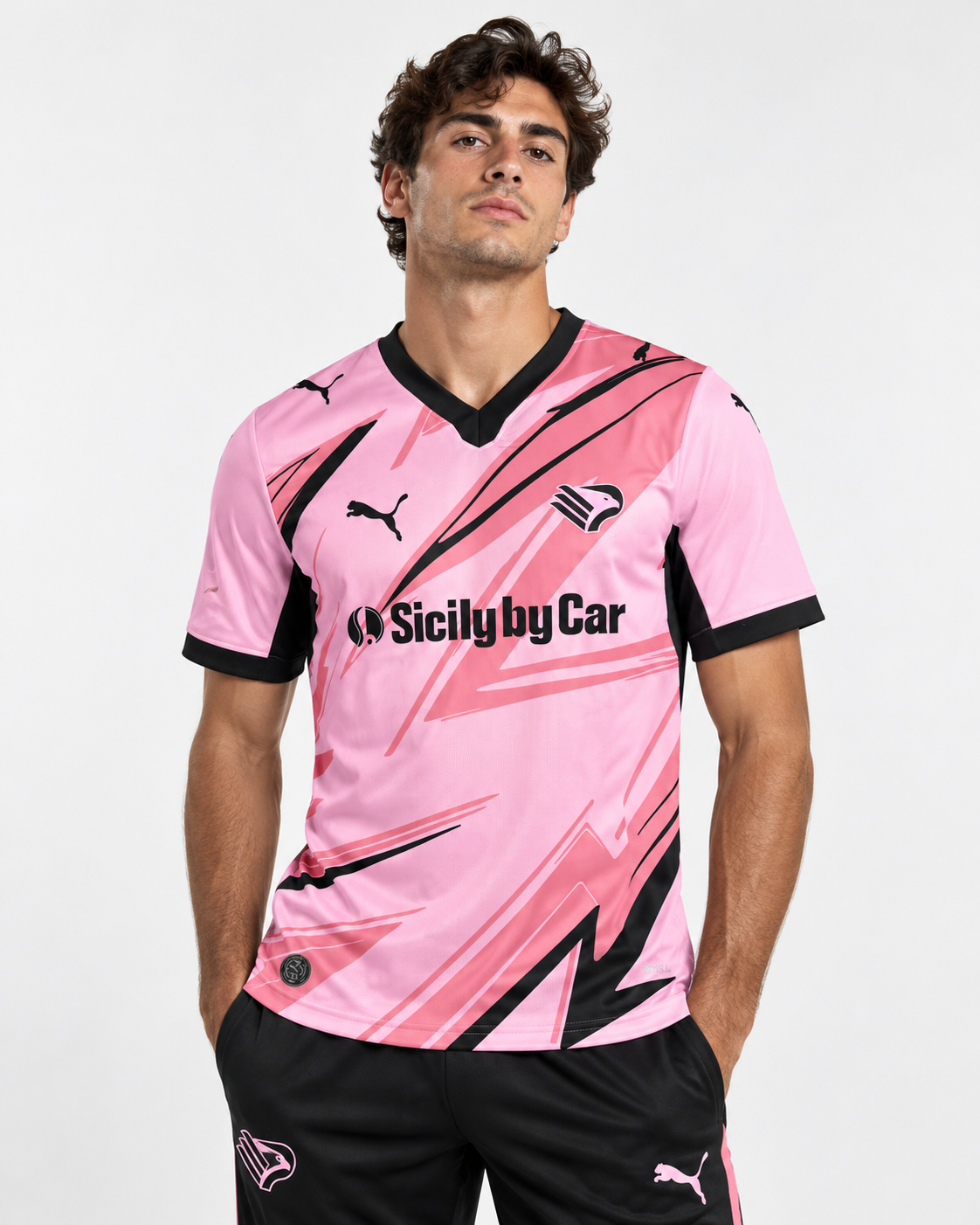Palermo FC maillot domicile rose et noir saison 2026/2027 mannequin