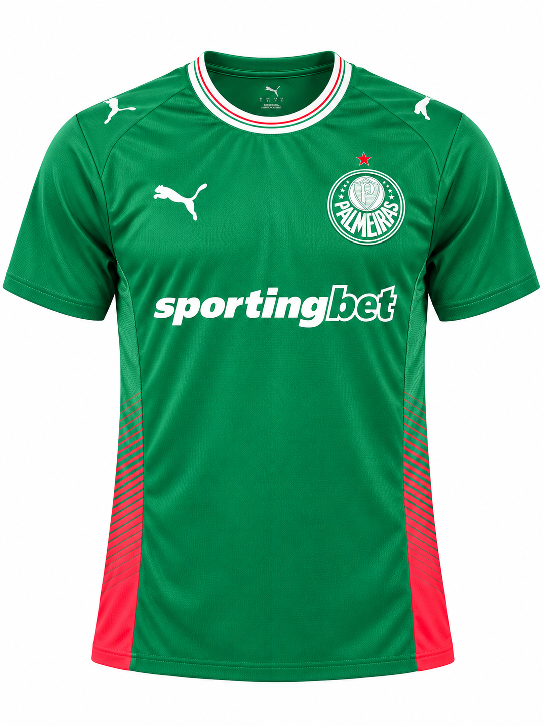 Palmeiras domicile 2026-2027 — vue avant sur fond clair