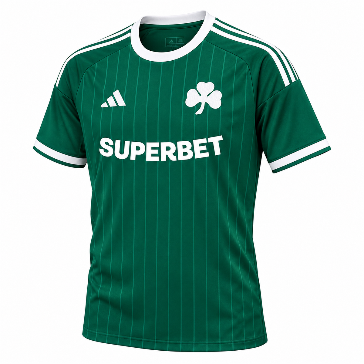Maillot Panathinaïkos domicile 2026-2027 vert et blanc – vue de trois quarts