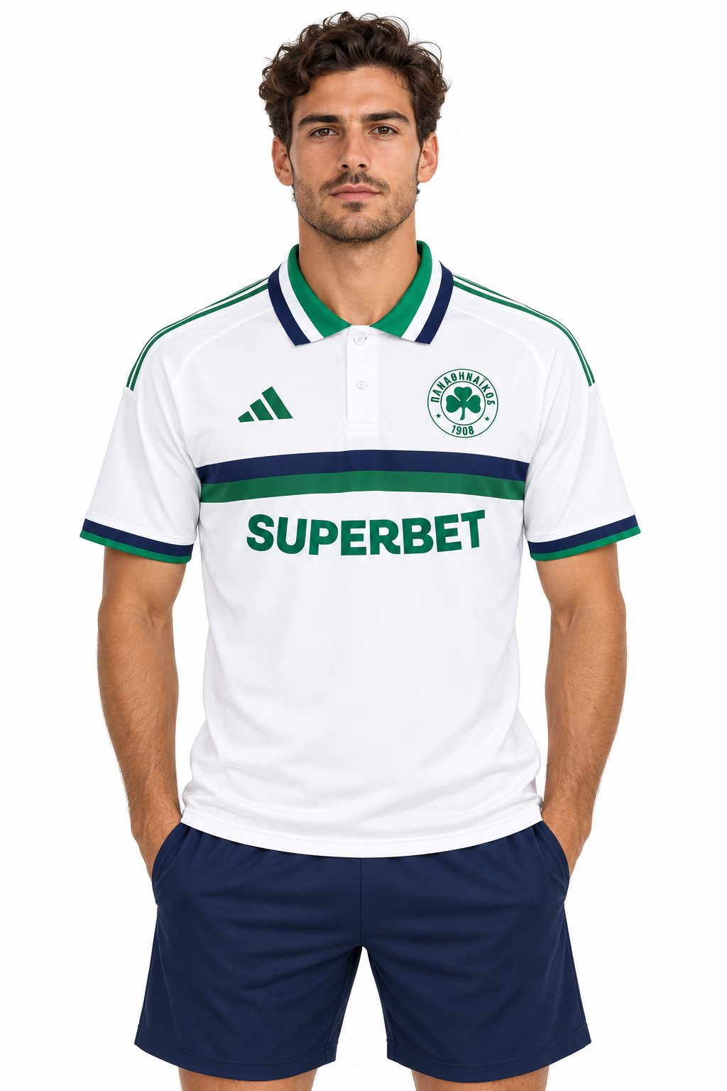Maillot Panathinaïkos extérieur 2026-2027 blanc et vert – porte
