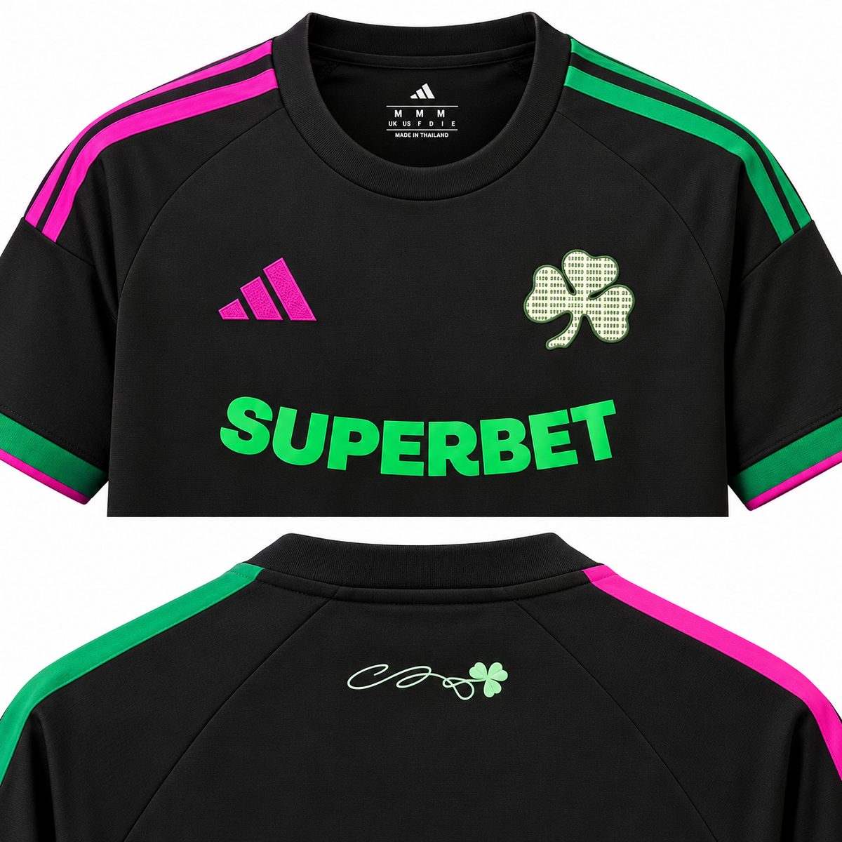 Maillot Panathinaïkos third 2026-2027 – détails du col, des logos et du dos