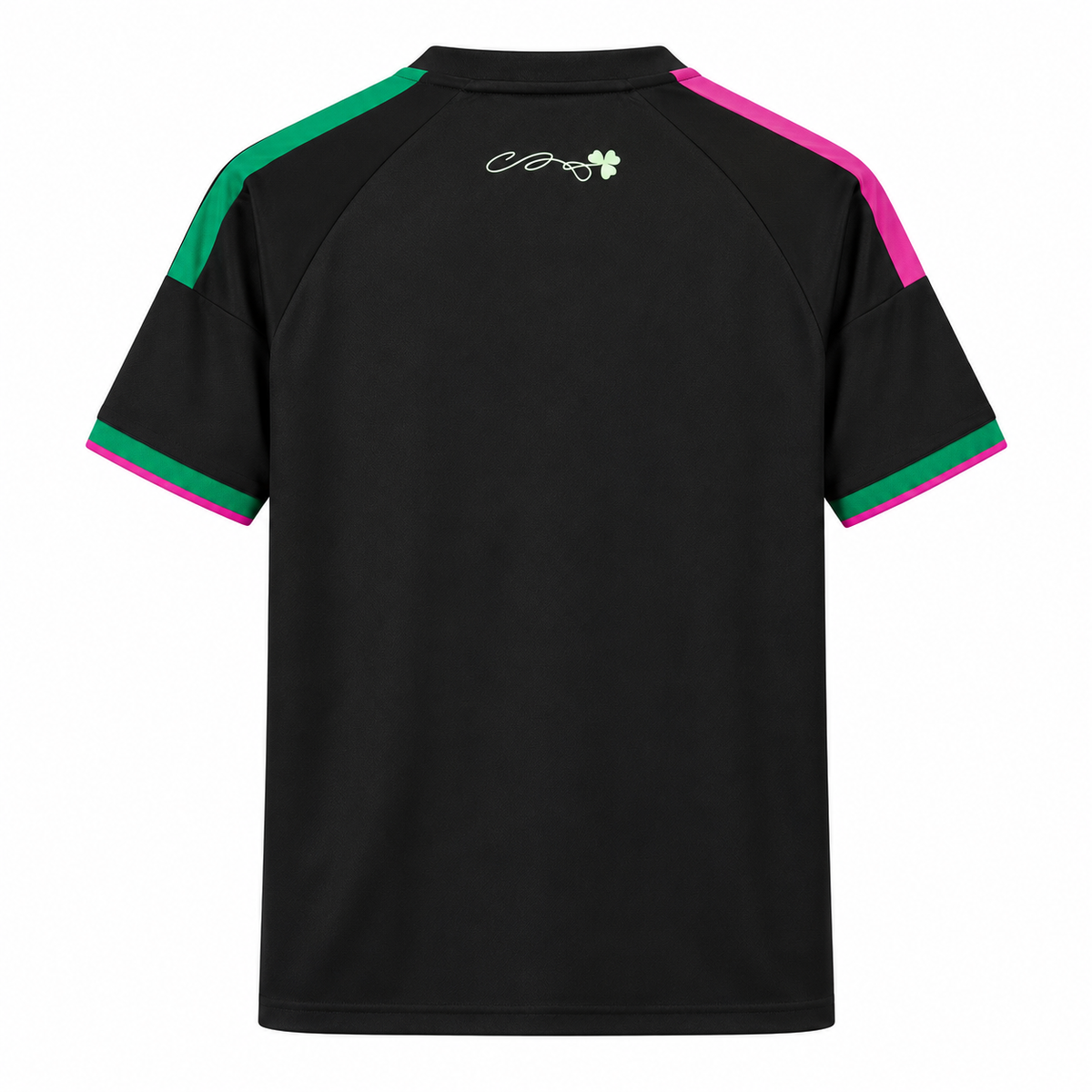 Maillot Panathinaïkos third 2026-2027 noir, vert et rose – vue de dos