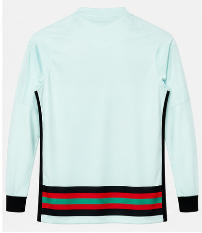 Portugal maillot extérieur rétro 2020 manches longues — dos