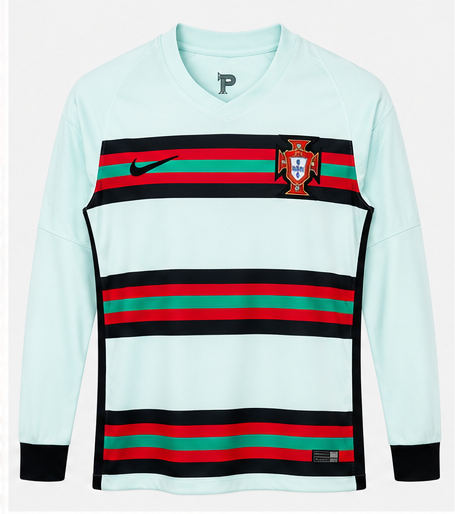 Portugal maillot extérieur rétro 2020 manches longues — face