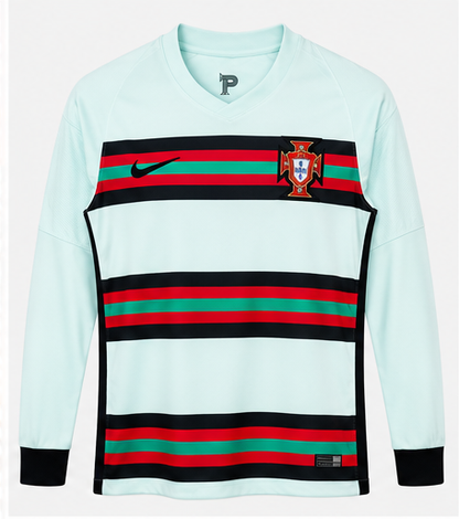 Portugal maillot extérieur rétro 2020 manches longues — face