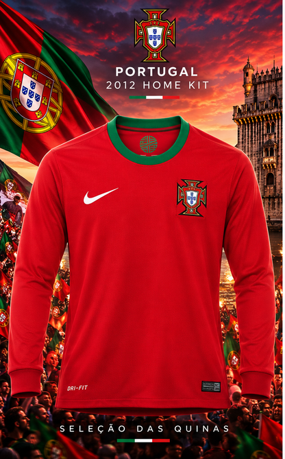 Portugal domicile retro 2012 manches longues affiche