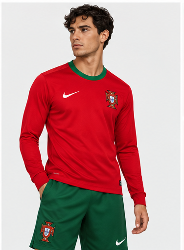 Portugal domicile retro 2012 manches longues mannequin