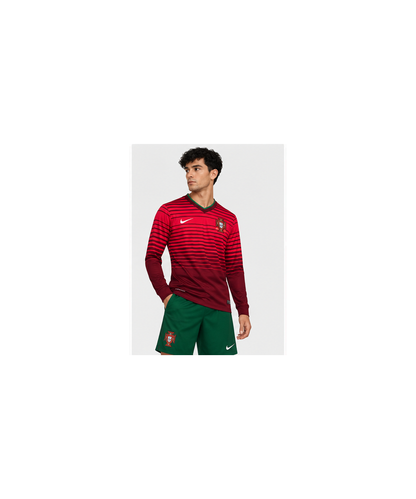 Portugal 2014 maillot domicile rétro manches longues mannequin