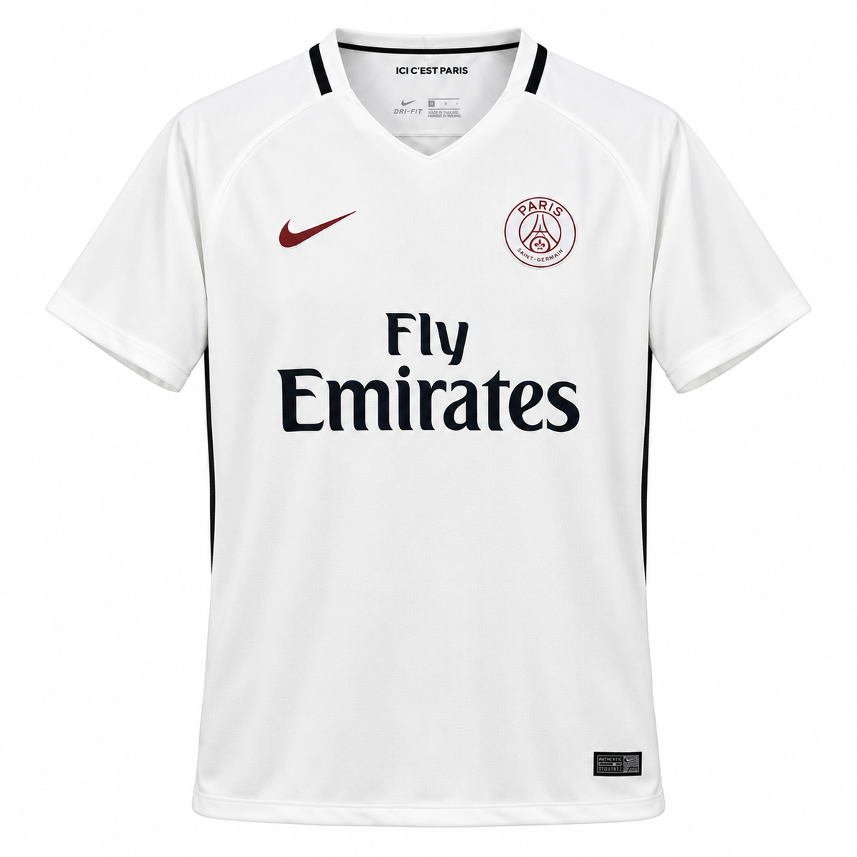 Maillot PSG third rétro 2016-2017 – face sur fond blanc