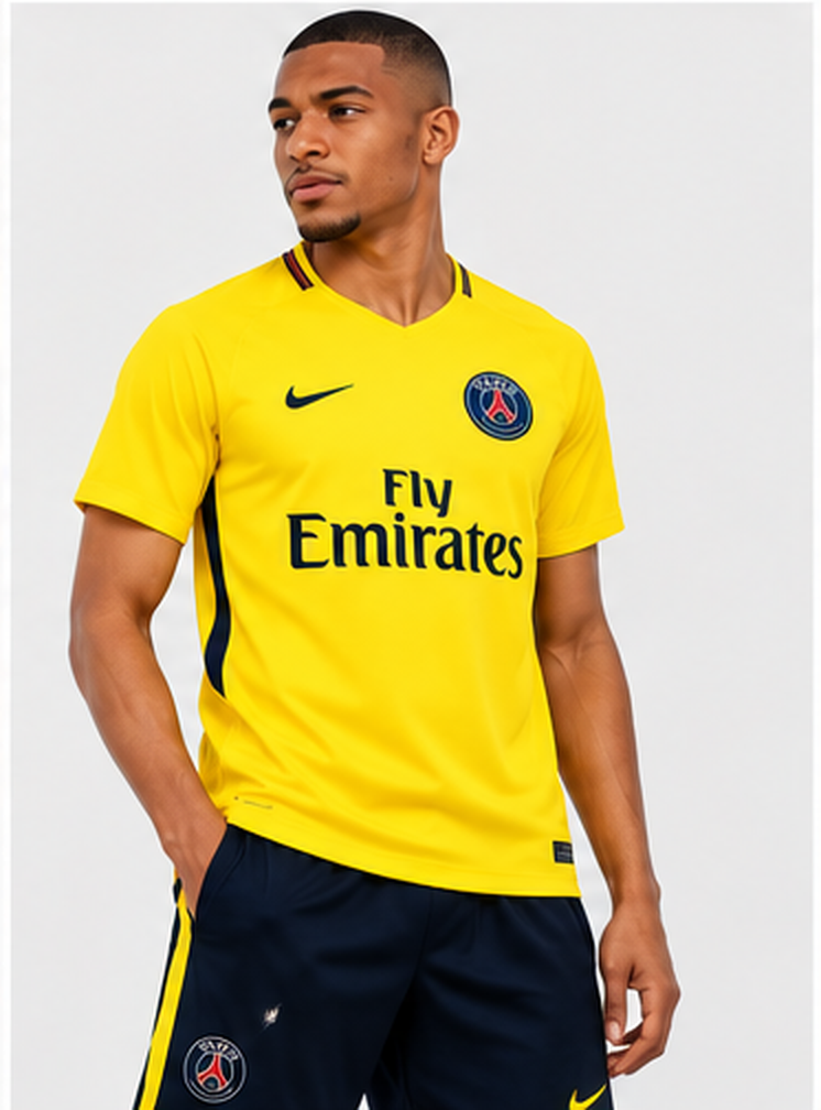 PSG extérieur rétro jaune 2017/2018 sans cintre - mannequin
