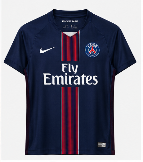 PSG domicile rétro 2016/17 maillot bleu marine sans cintre face