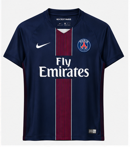 PSG domicile rétro 2016/17 maillot bleu marine sans cintre face