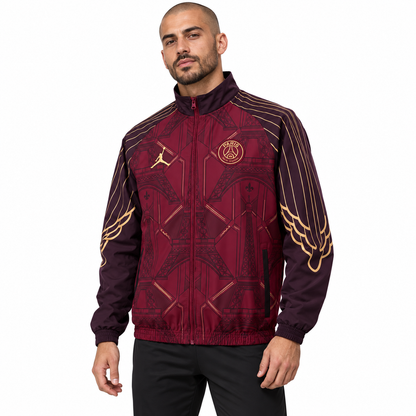 Veste PSG Jordan Anthem bordeaux portée par un mannequin homme