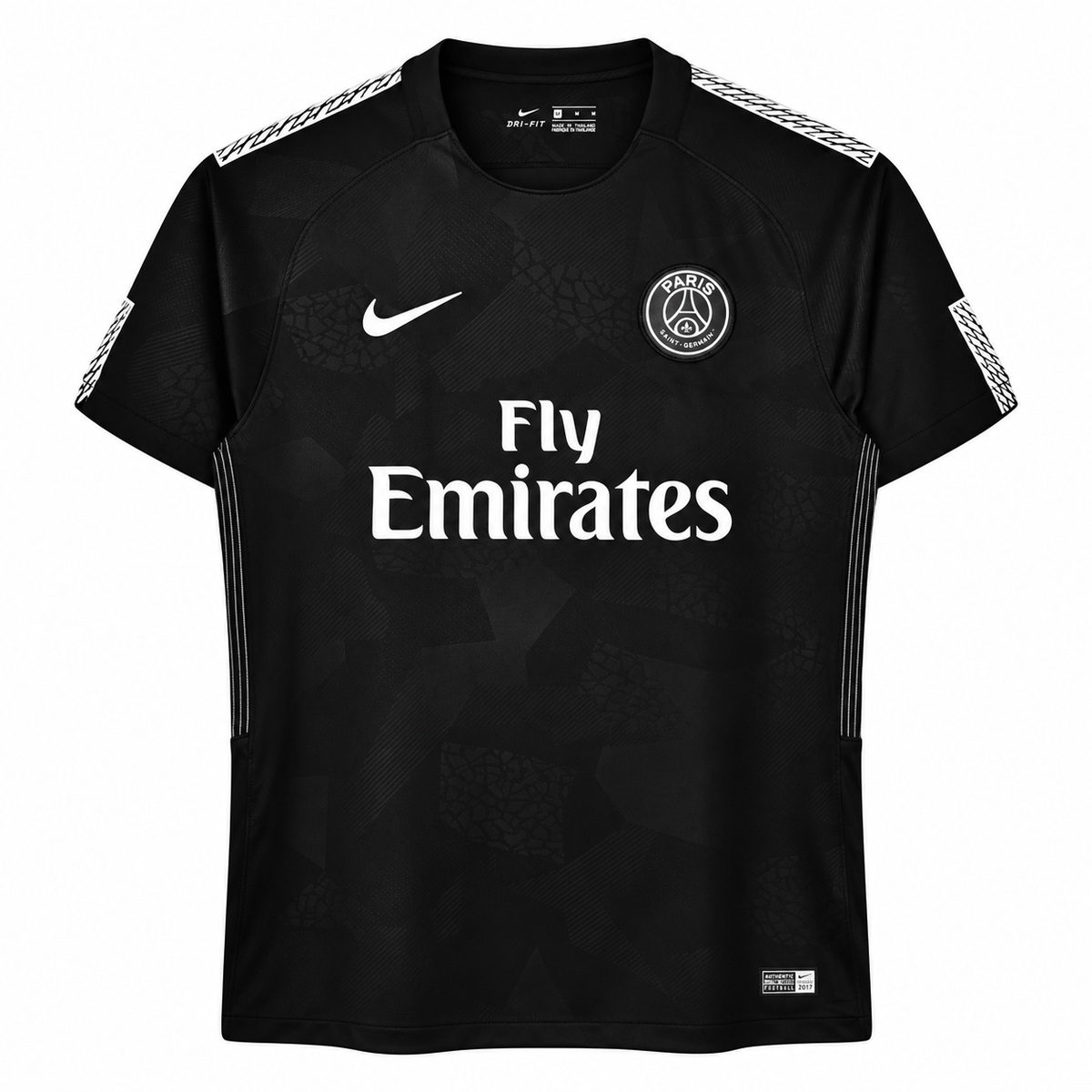 Maillot PSG Third noir rétro 2017/18 face