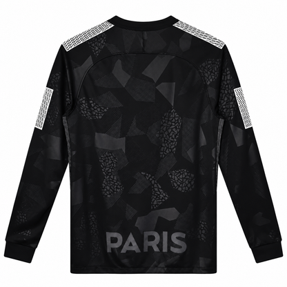 PSG third rétro noir 2017/2018 manches longues – dos