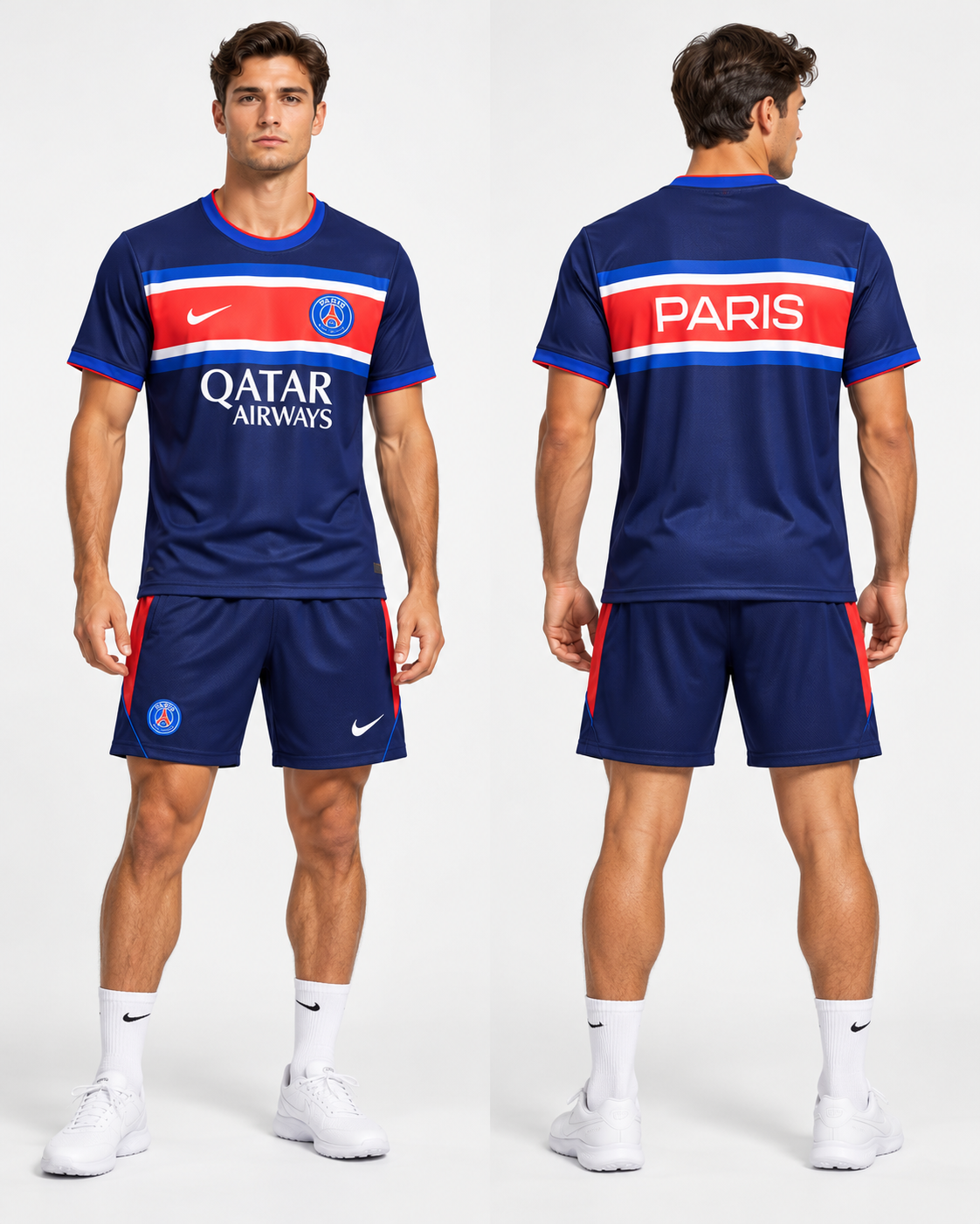 PSG ensemble entraînement bleu marine 2026 2027 – mannequin
