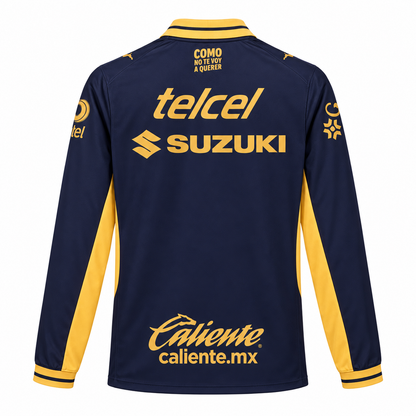 Maillot Pumas UNAM domicile 2026-2027 à manches longues bleu marine et doré – dos