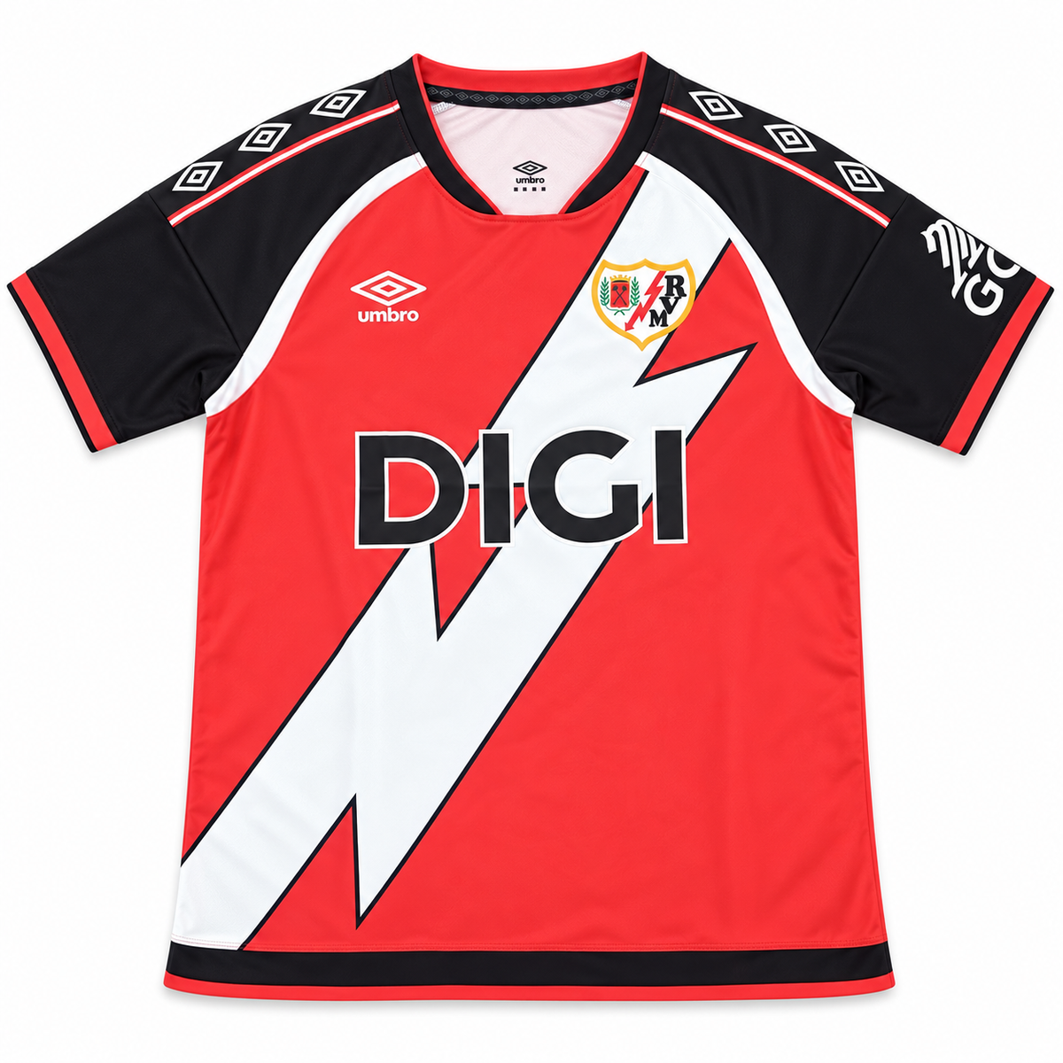 Maillot Rayo Vallecano Domicile 2026-2027 rouge noir blanc — face