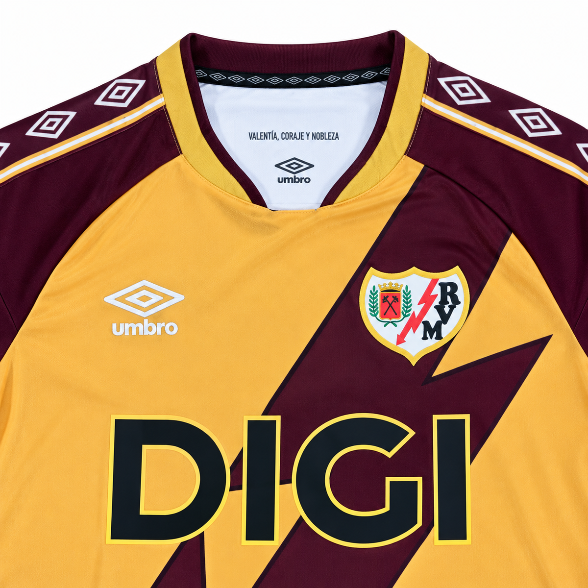Maillot Rayo Vallecano Third 2026-2027 doré et bordeaux — details