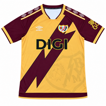 Maillot Rayo Vallecano Third 2026-2027 doré et bordeaux — face