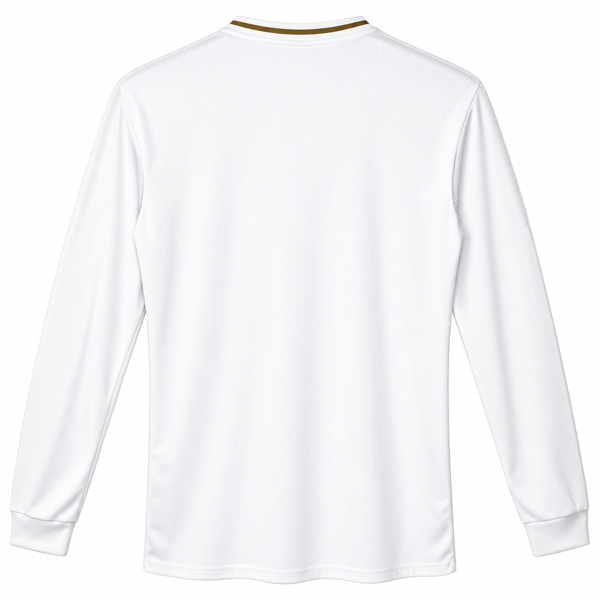 Real Madrid maillot domicile rétro blanc or manches longues 2019/20 - dos