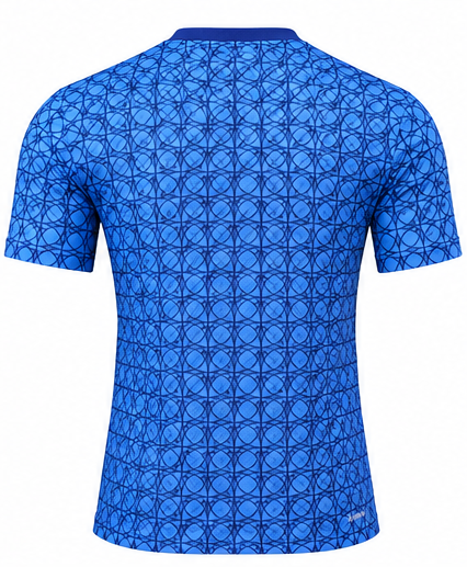 Maillot Real Madrid 26/27 pre-match bleu - vue arrière sur fond blanc