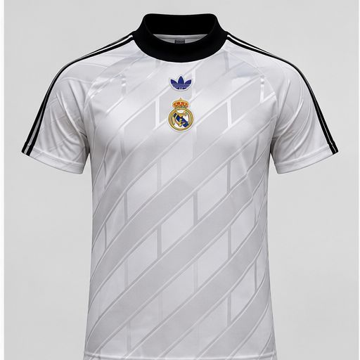 Real Madrid White Casual Retro blanc 2026/27 – face