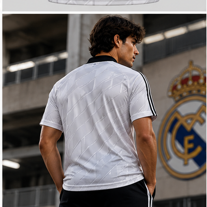 Real Madrid White Casual Retro blanc 2026/27 – mannequin-dos
