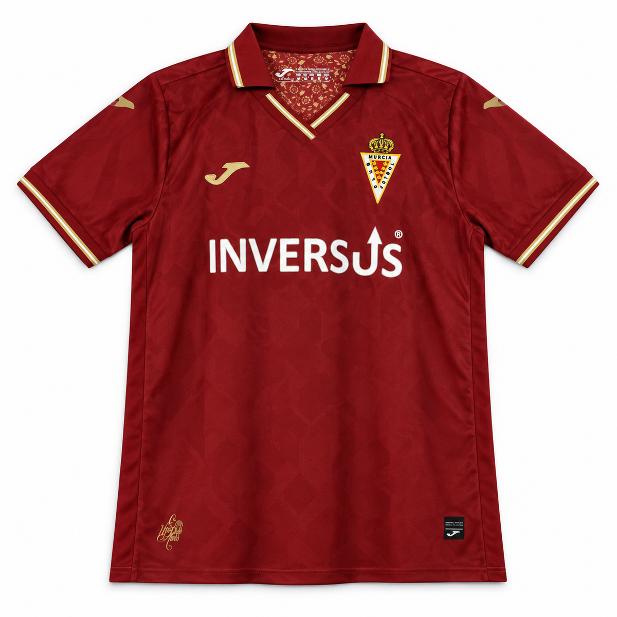 Maillot Real Murcia domicile 2026-2027, vue de face sur fond blanc