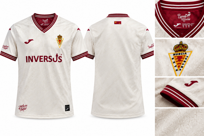 Maillot Real Murcia extérieur 2026-2027 vue face dos et détails