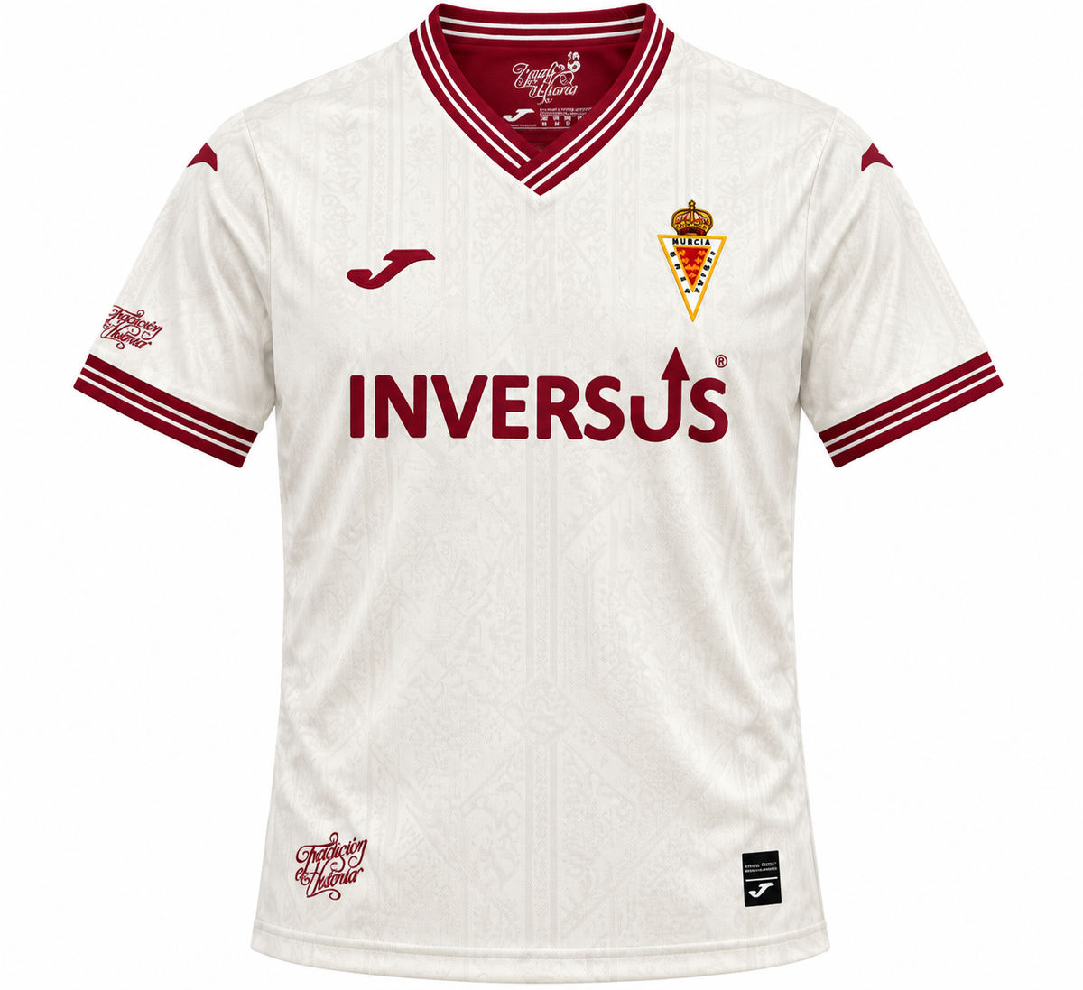 Maillot Real Murcia extérieur 2026-2027 vue face sur fond blanc