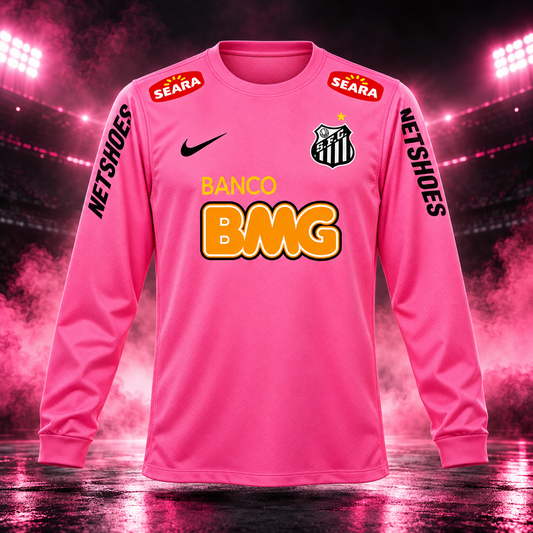 Maillot Santos FC rose rétro 2012/13 manches longues - affiche