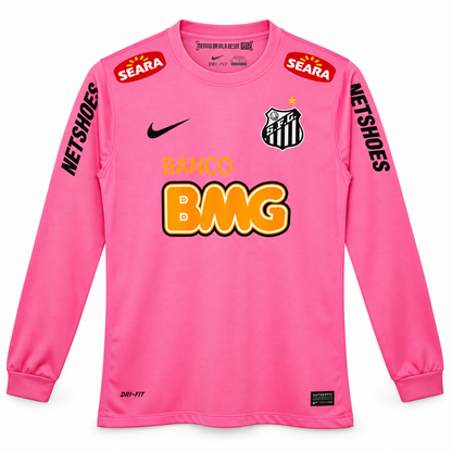 Maillot Santos FC rose rétro 2012/13 manches longues - face