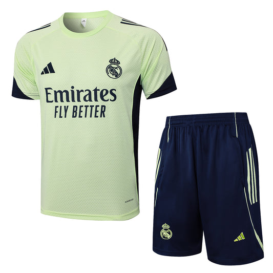 Ensemble T-shirt + short vert turquoise Real Madrid 2025-2026