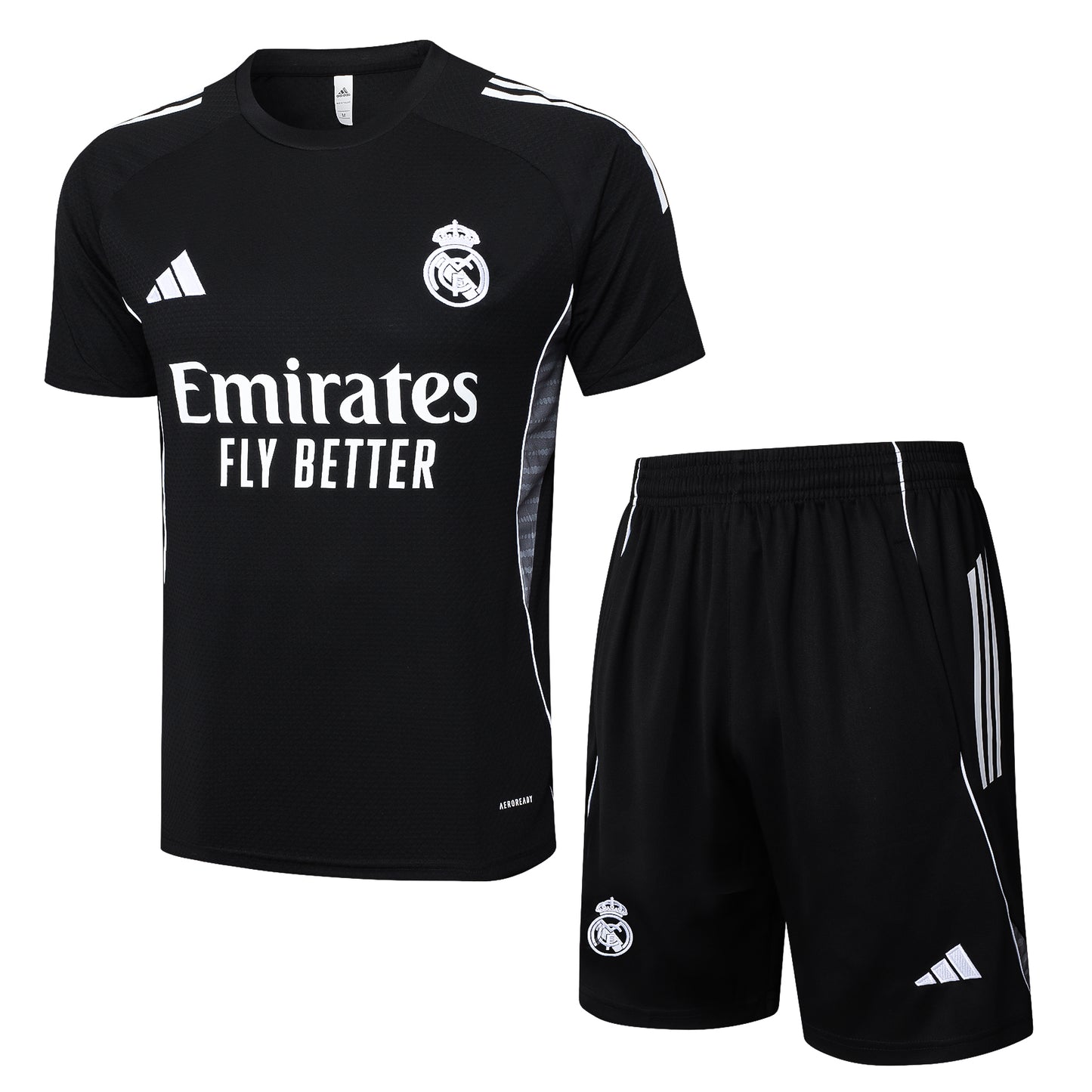 Ensemble T-shirt + short noir Real Madrid 2025-2026