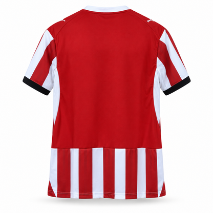 Maillot Southampton domicile 2026-2027, dos rouge et bas rayé