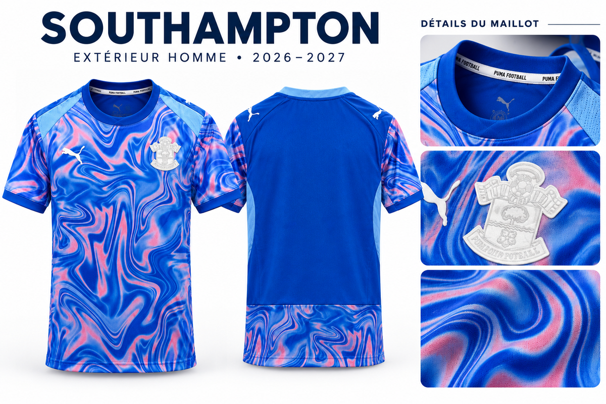 Maillot Southampton extérieur homme 2026-2027 — détails