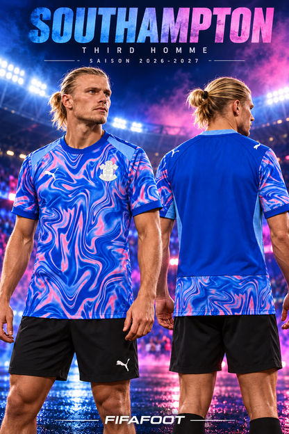 Maillot Southampton third homme 2026-2027 — même mannequin blond de face et de dos