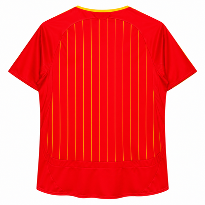Espagne maillot domicile rétro rouge et jaune 2006 dos