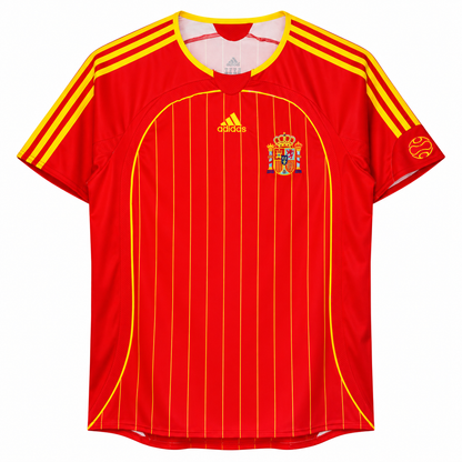 Espagne maillot domicile rétro rouge et jaune 2006 face